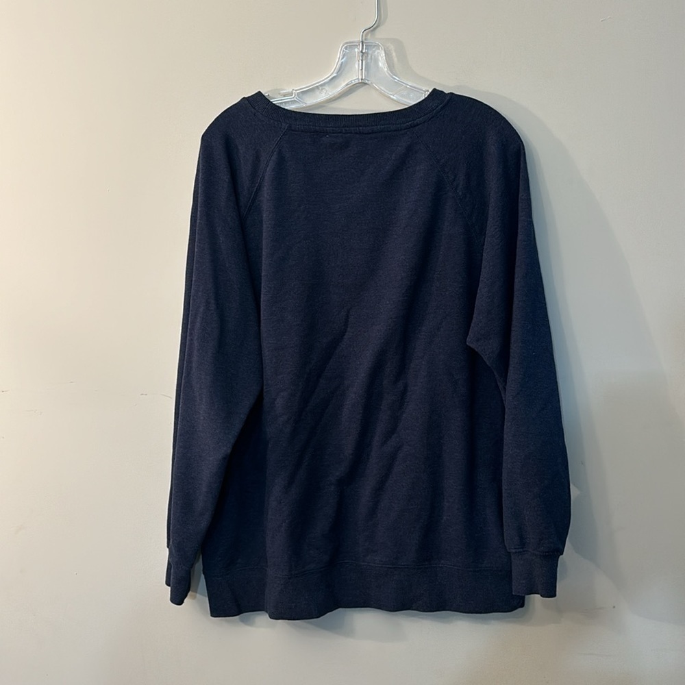 Wildfox Good Vibes navy blue longsleeves pullover swearshirt women's - Picture 4 of 5